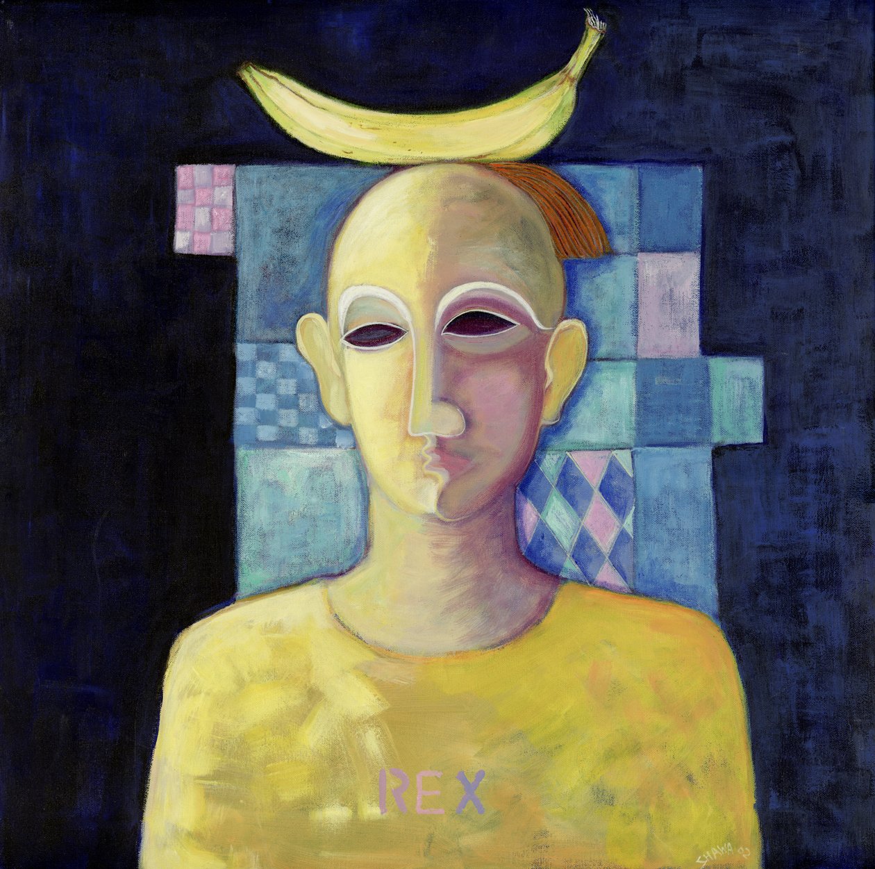 Rex, 2004 (tuval üzerine akrilik) by Laila Shawa