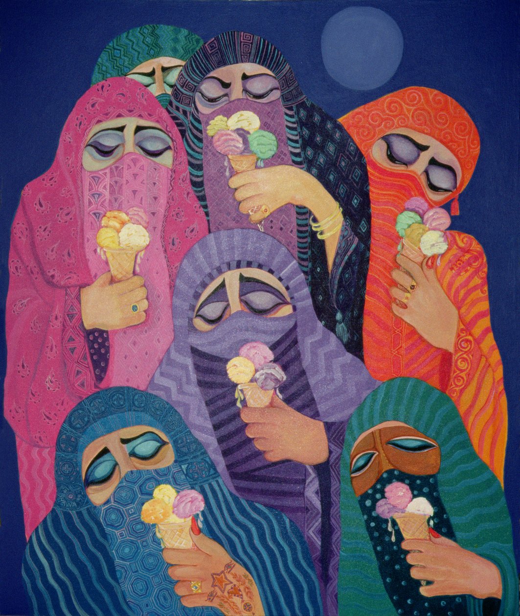 İmkansız Rüya, 1989 (tuval üzerine akrilik) by Laila Shawa