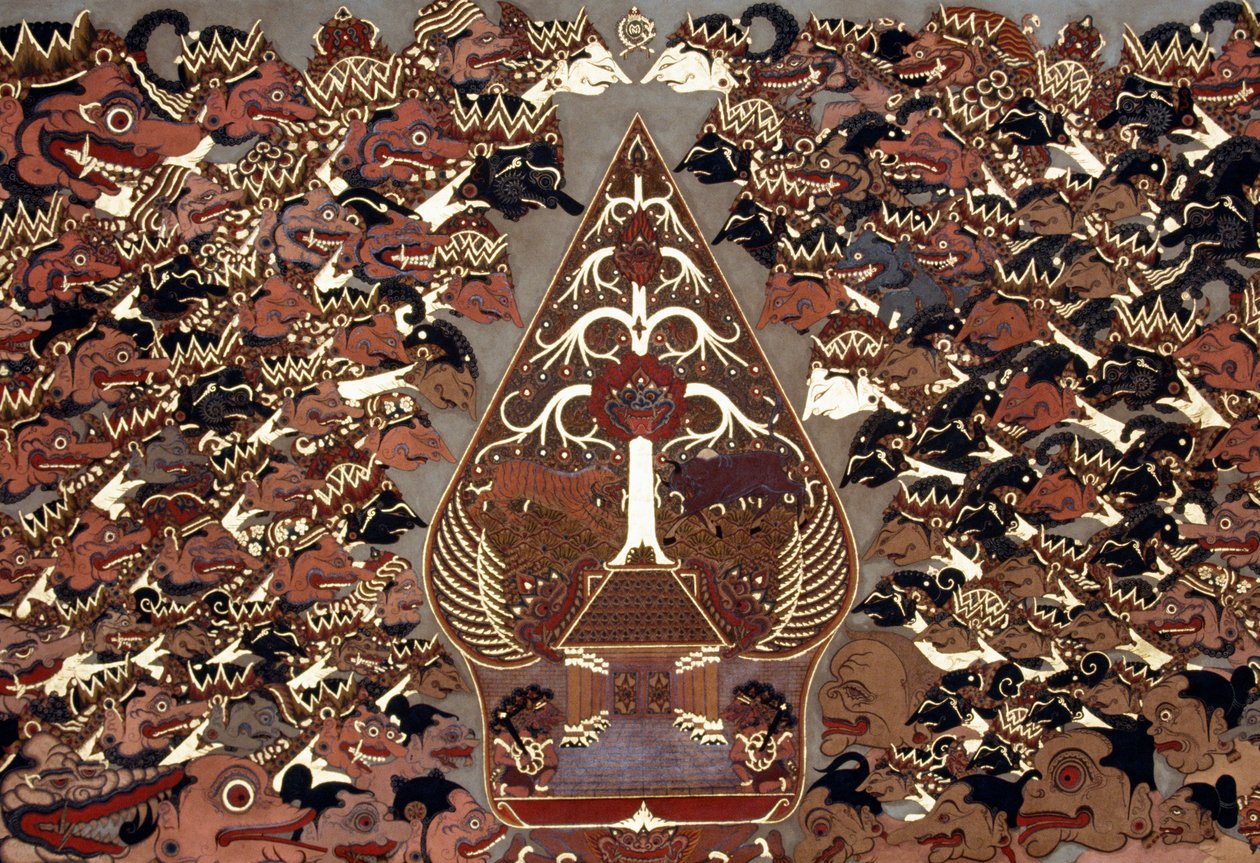 Gölgeler Tiyatrosu (wayang kulit), Mangkunegaran Sarayı, Surakarta, Java, Endonezya