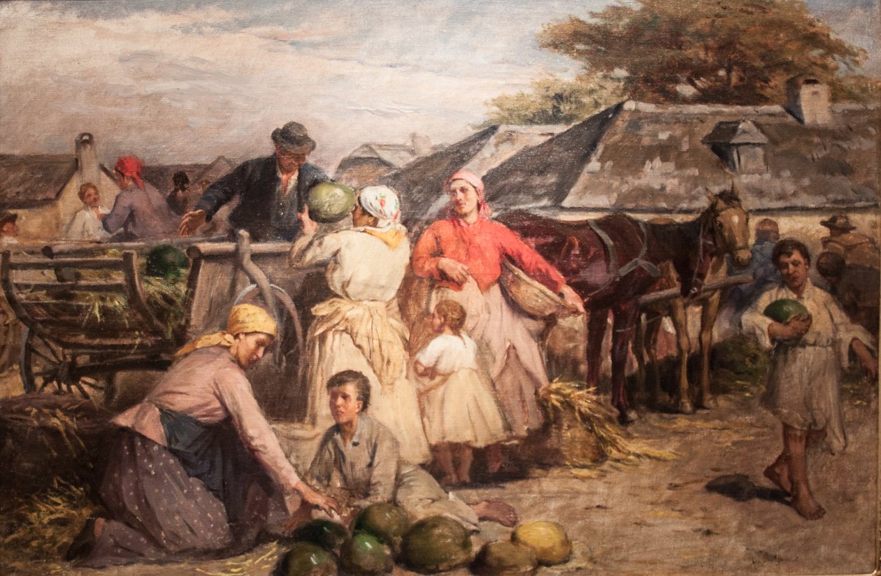 Dinnyevasarnİngilizce: Market_of_Melonsn by Lajos Deak Ebner