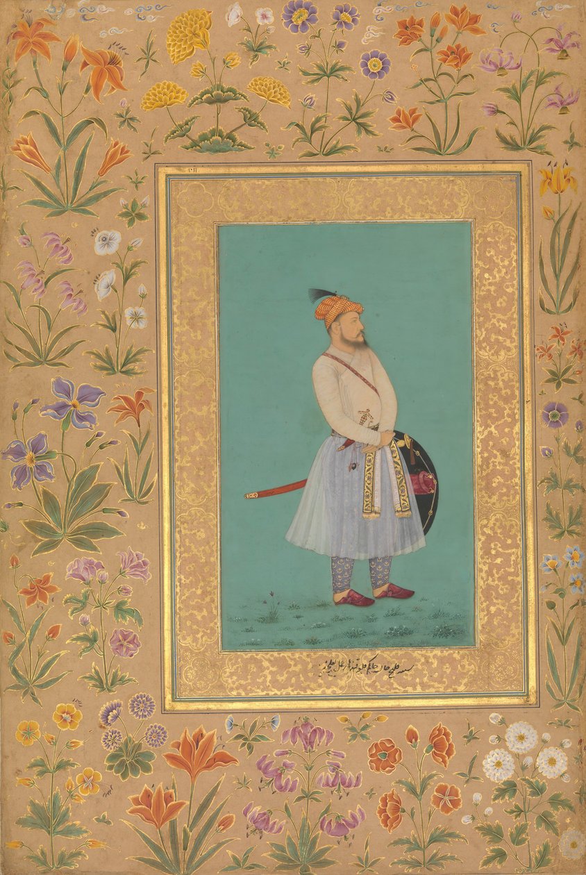 Qilich Khan Turani'nin Portresi, Shah Jahan Albümünden Folyo, recto: yakl. 1640, verso: ca. 1530-50 by Lalchand