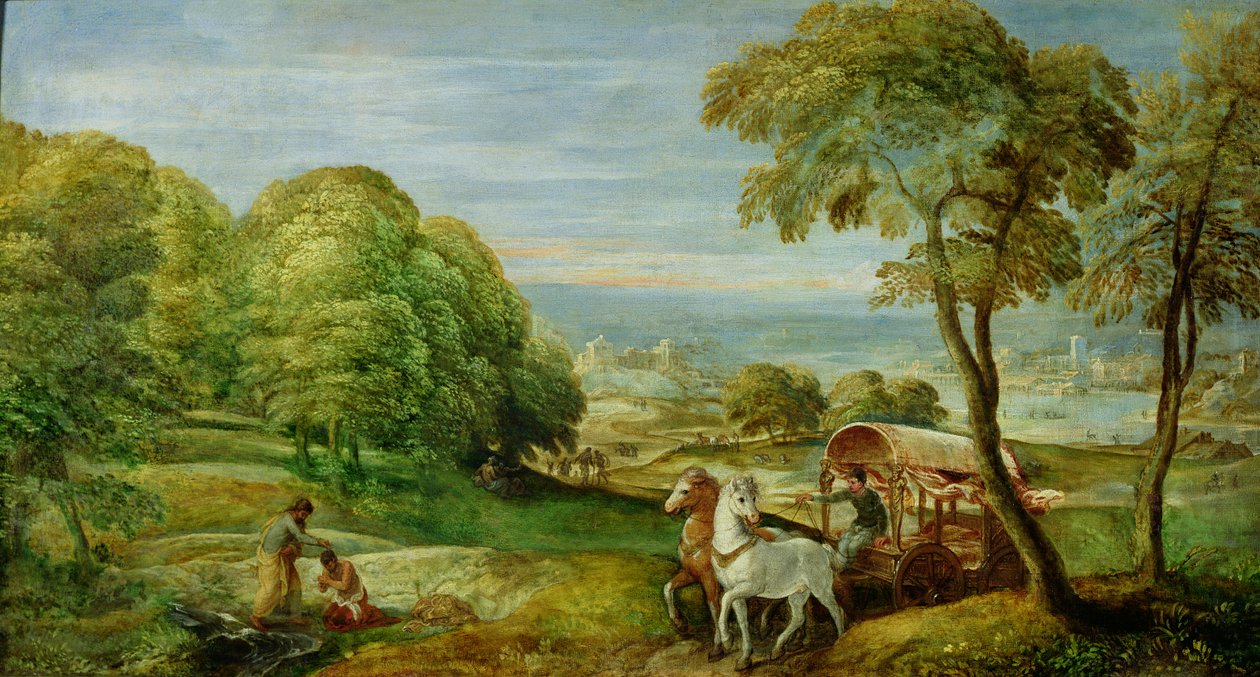 St. Philip tarafından Etiyopya Hadım Vaftizi by Lambert Sustris