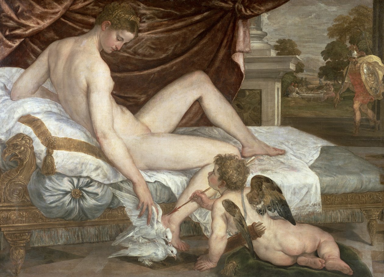 Venüs ve Aşk Tanrısı, c.1555 by Lambert Sustris