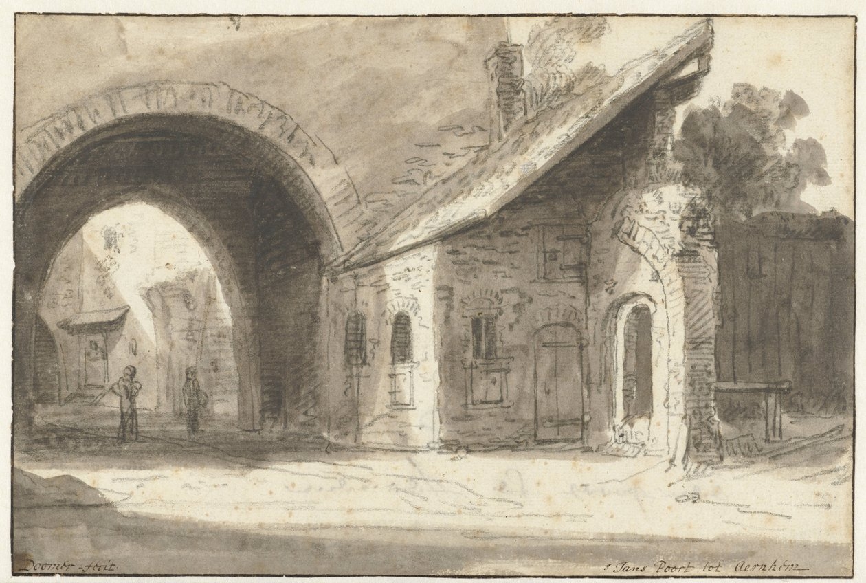 Arnhem S Janspoort'tan Aernhem'e St. Janspoort (nesnedeki başlık) by Lambert Doomer