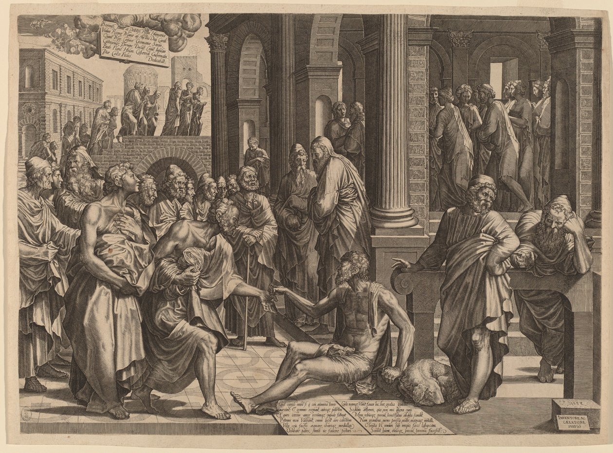 Havariler Peter ve John Felçliyi İyileştiriyor by Lambert Suavius