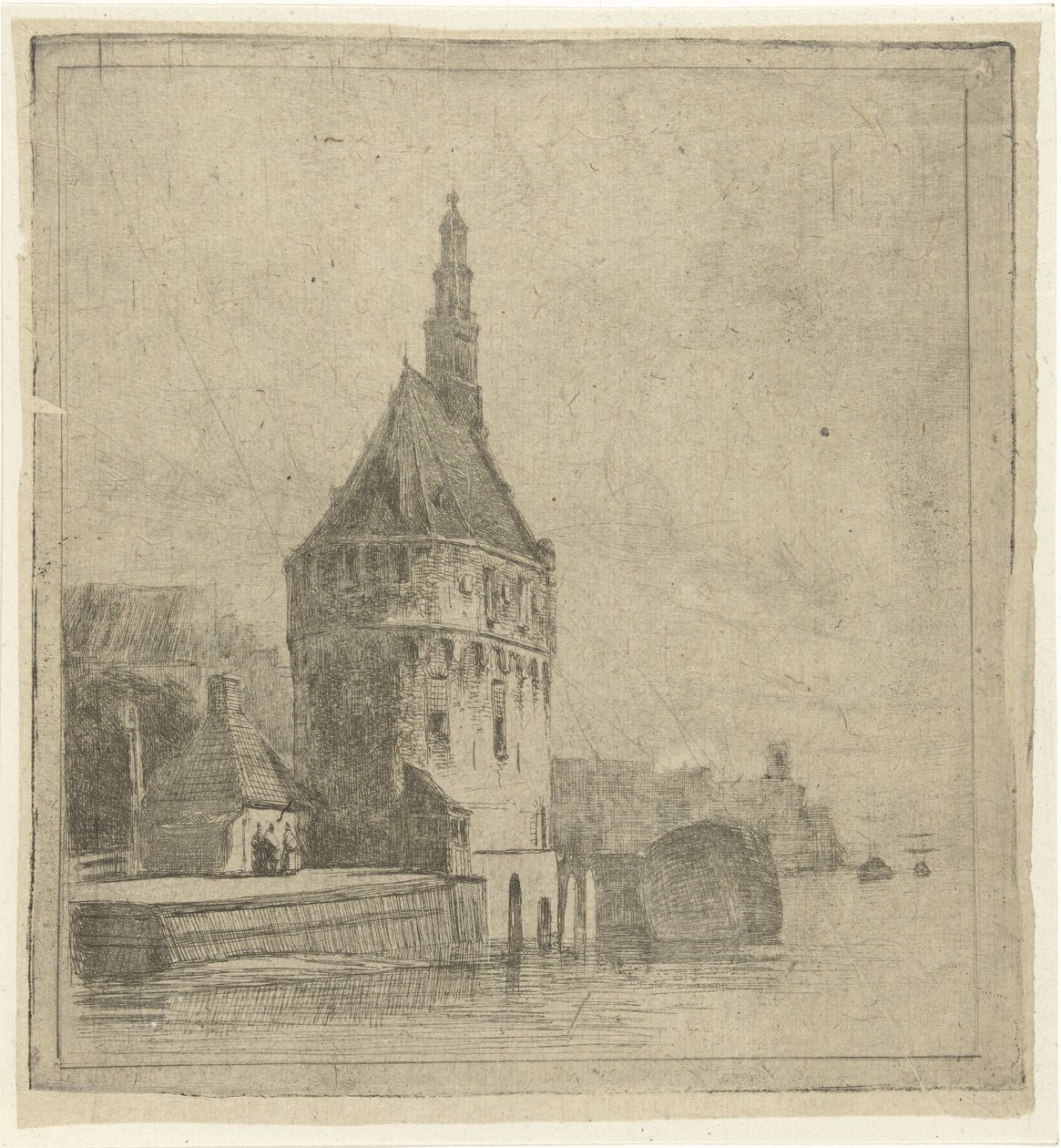 su üzerinde kule by Lambertus  Hardenberg