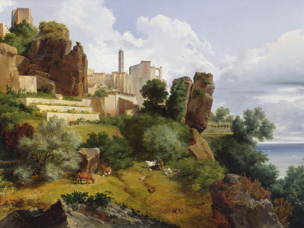 Roquebrune Manzara by Lancelot Théodore Turpin de Crissé de Crissé