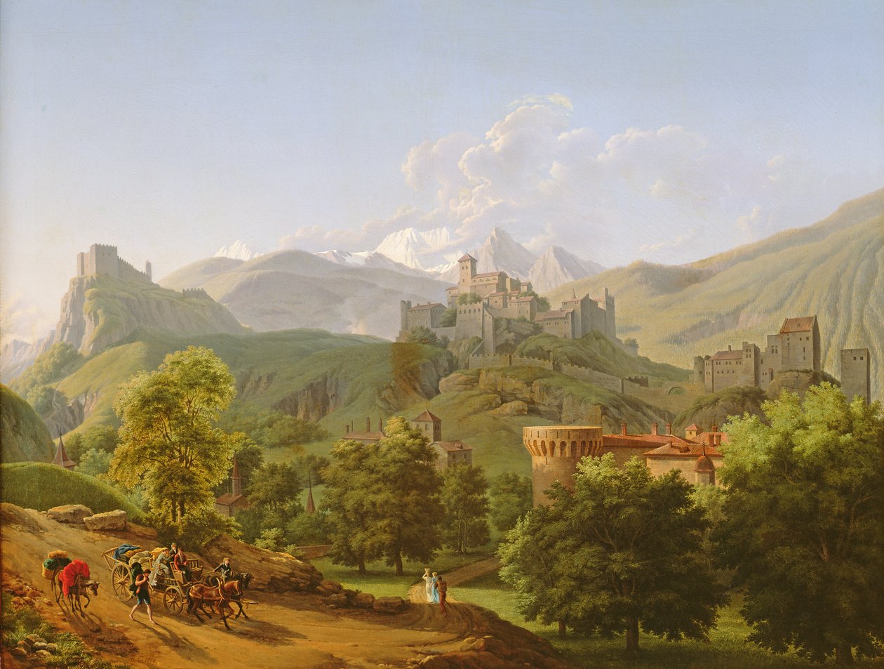 1810 ಟರ್ಕ್‌ನ ವಲೈಸ್‌ನಲ್ಲಿರುವ ಸಿಯಾನ್ ಪಟ್ಟಣದ ನೋಟ by Lancelot Théodore Turpin de Crissé de Crissé