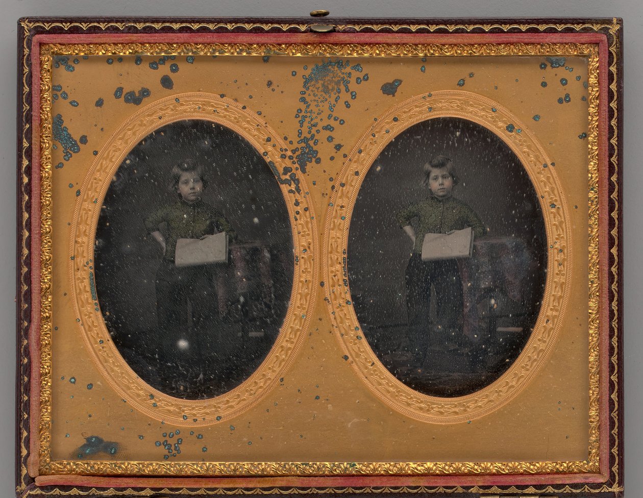 Ayakta Duran Bir Çocuğun İsimsiz Portresi, 1867. by Langenheimer and Weimer