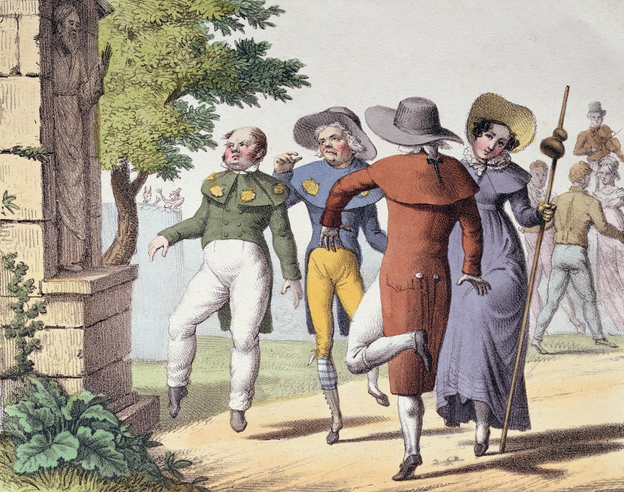 'Album Comique de Pathologie Pittoresque'den Aziz Vitus' Dansı, 1823 by Langlume