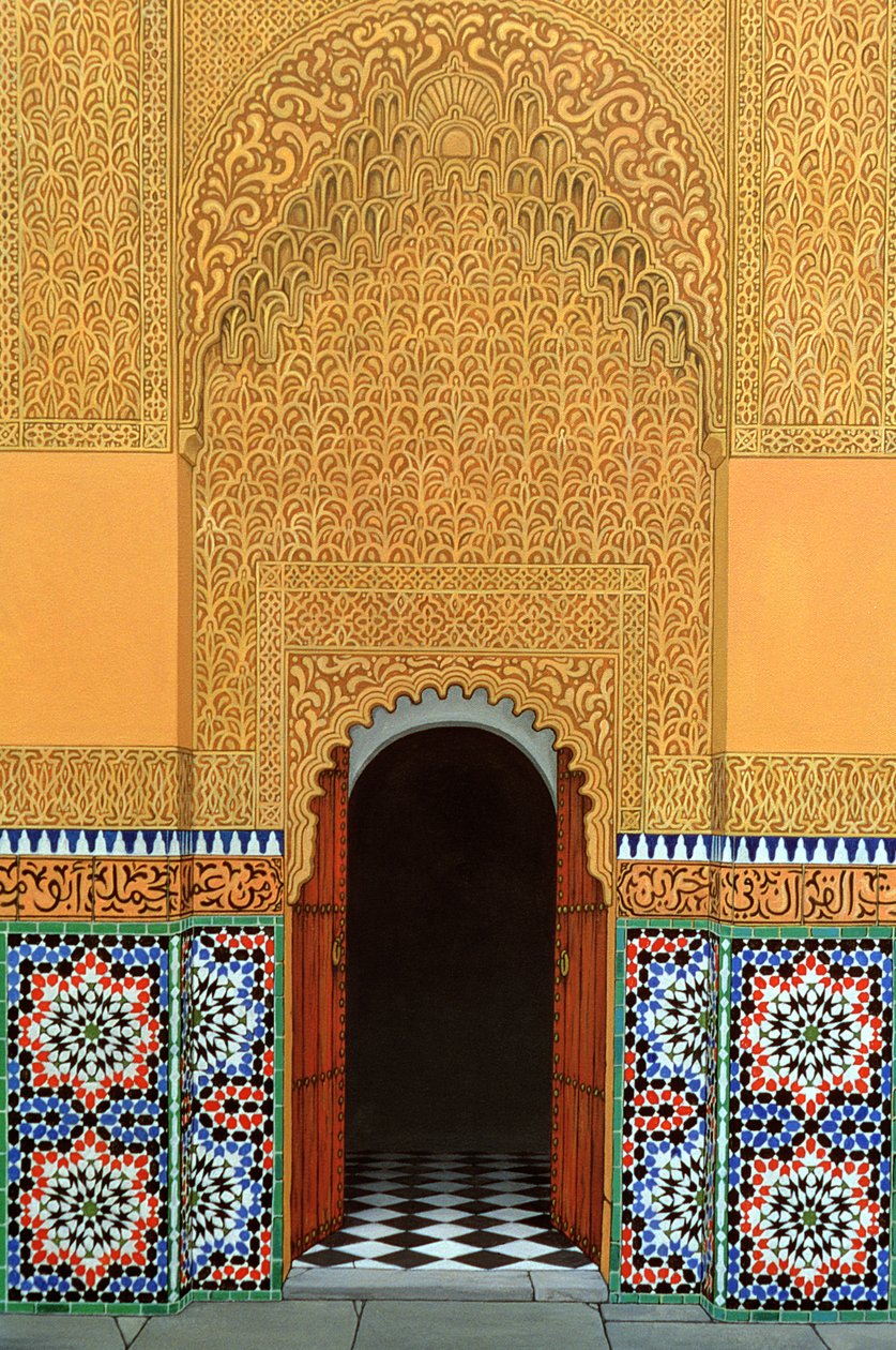 Door, Marakeş, 1998 (keten üzerine akrilik) by Larry Smart
