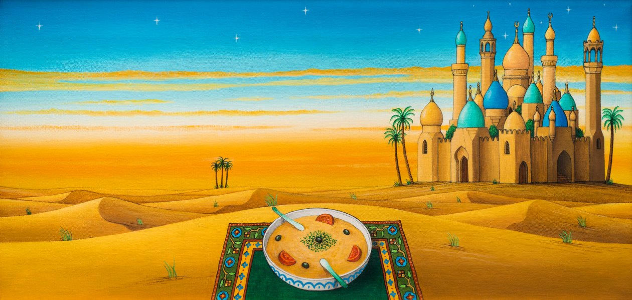 Kumların üzerinde humus, 1992 (akrilik) by Larry Smart