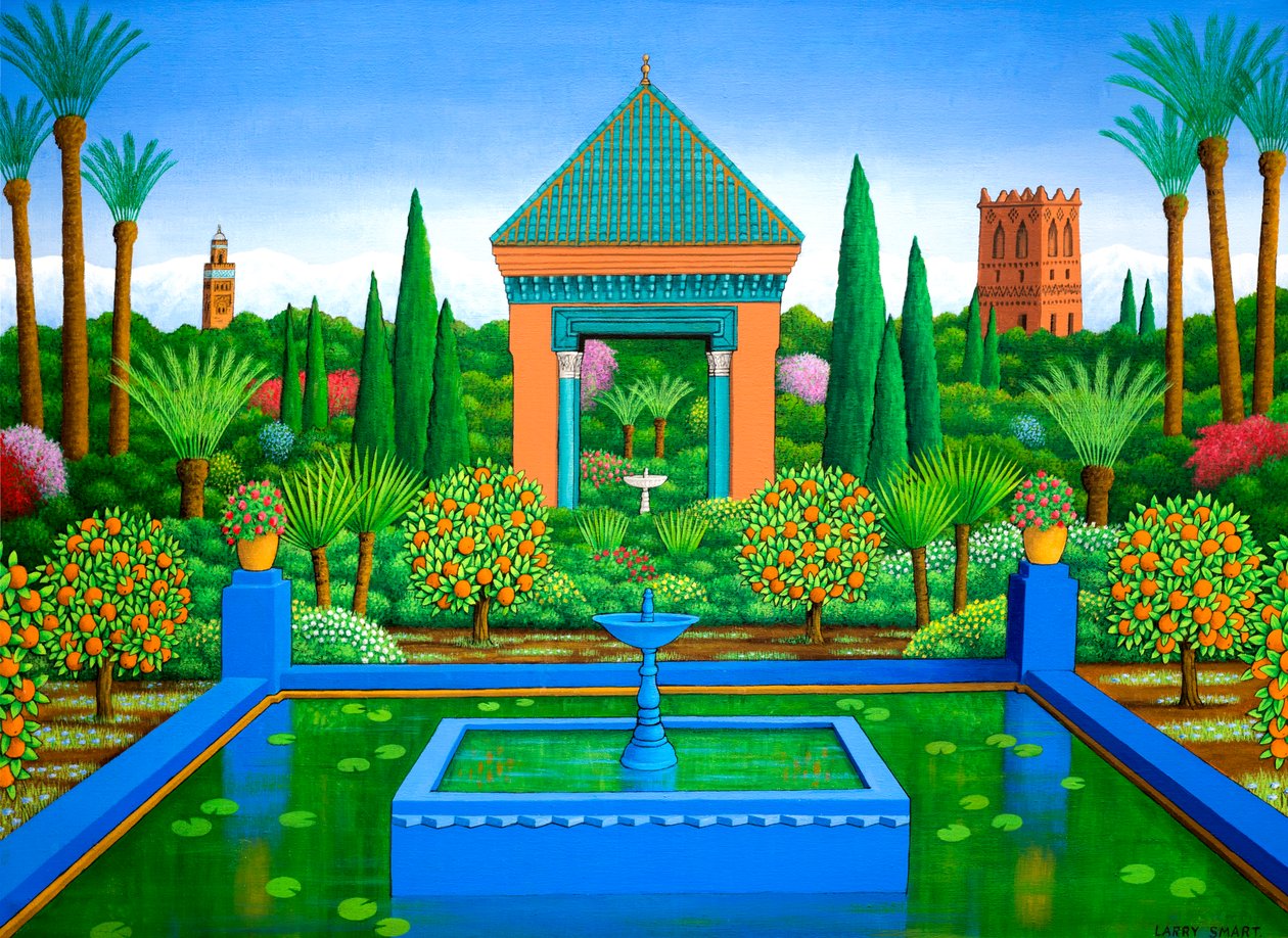 Majorelle Portakalları, 2005 (akrilik) by Larry Smart
