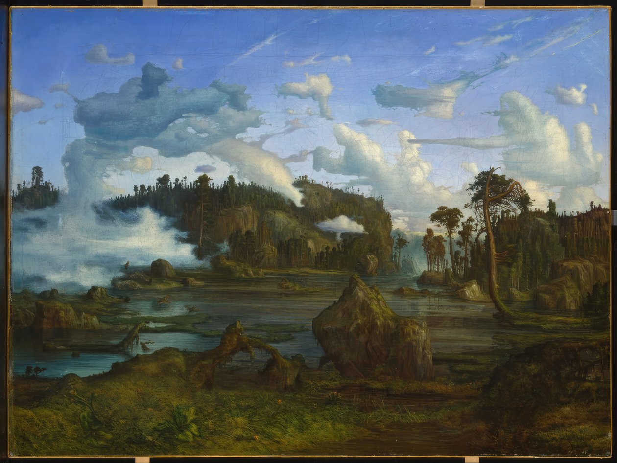 Skogtjern, dağ gölü by Lars Hertervig