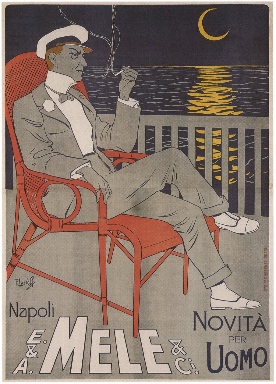 E.& A. Mele Ci., Napoli. The new man, 1900 by Laskowski