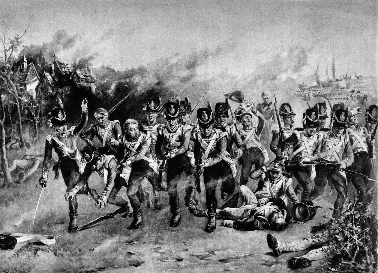 Waterloo Savaşı (fotogravür) by Laslett John Pott