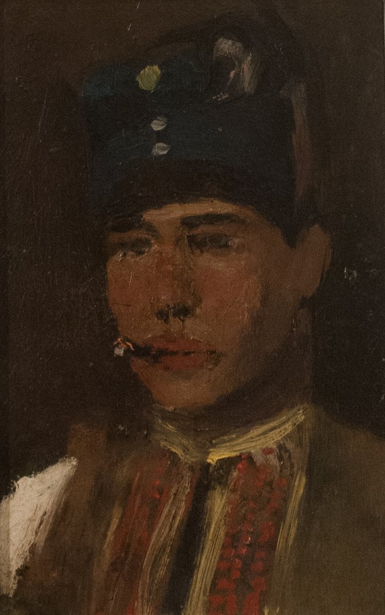 Man_smokers_a_cigarettenMagyar: Sigara ferfini by Laszlo Mednyanszky