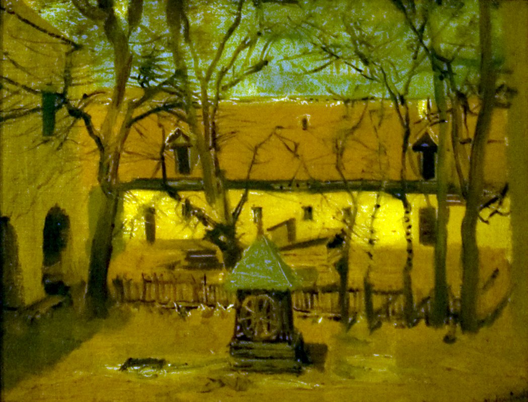 Udvarreszletnİngilizce: Detail_of_a_Courtyardn by Laszlo Mednyanszky