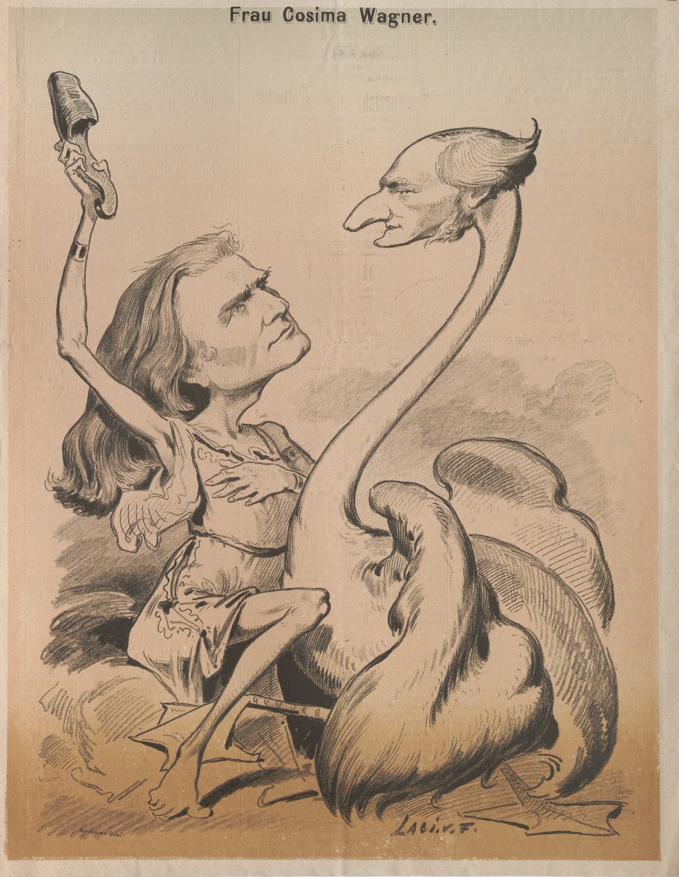 Richard Wagner, Swan rolünde ve Cosima Wagner, Die Bombe, 1875