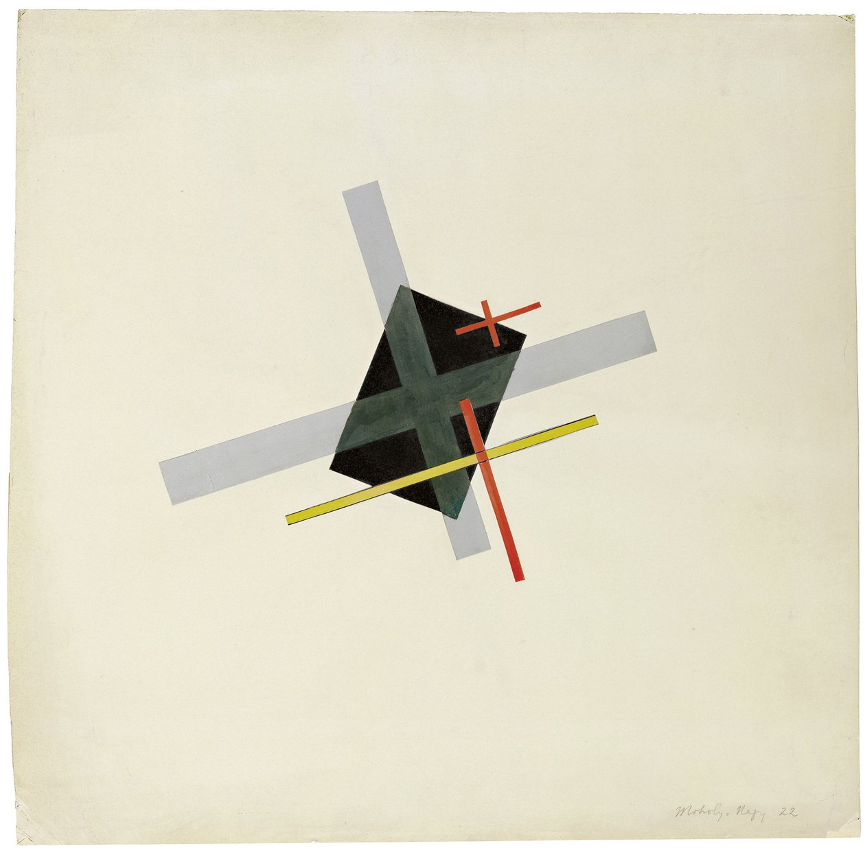 Siyah Merkezli Kolaj, 1922 by Laszlo Moholy Nagy