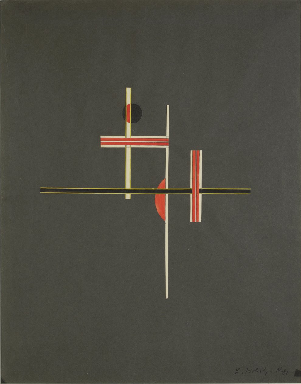 Kırmızı ve siyah dengesi, 1922 by Laszlo Moholy Nagy