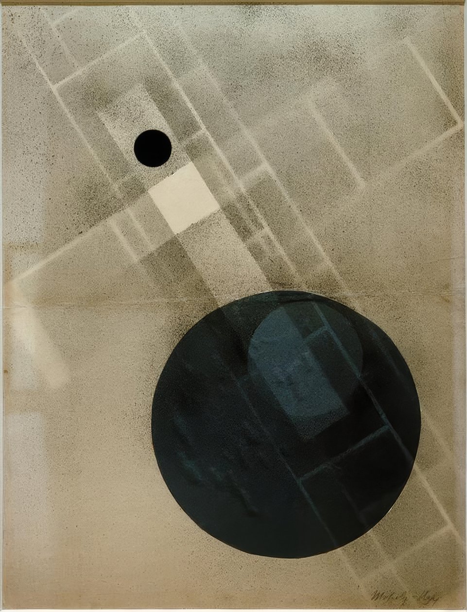 Mavi diskli sprey boya by Laszlo Moholy Nagy