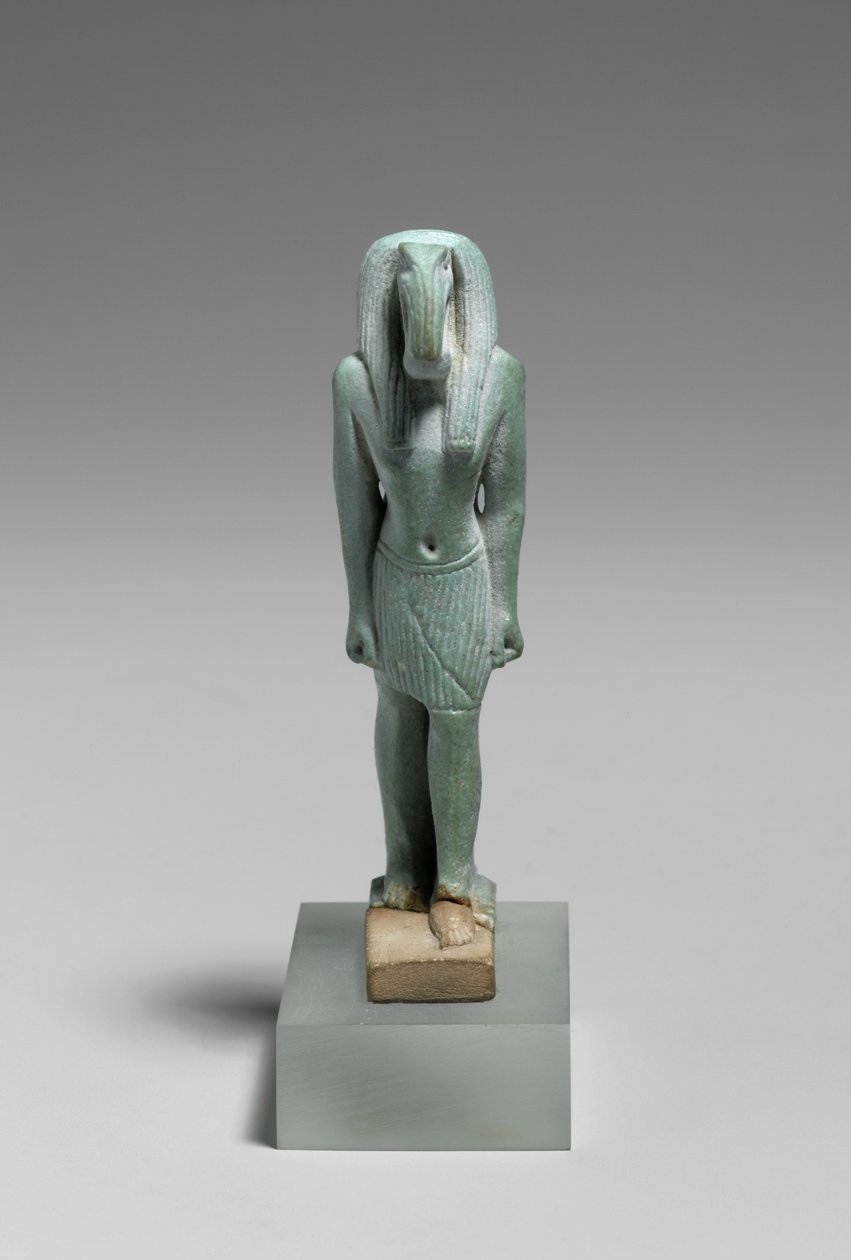 Tanrı Thoth figürü, MÖ 664-332 (sırlı fayans) by Late Period Egyptian