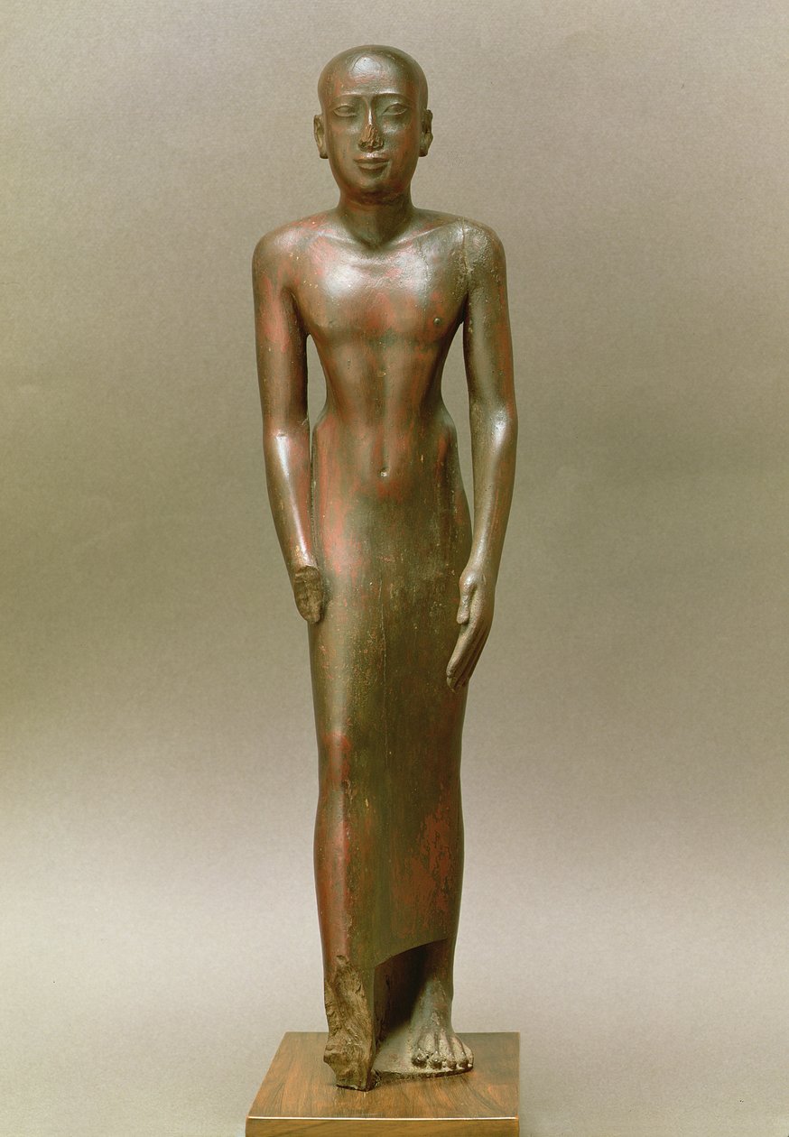 Ayakta duran bir erkek heykeli (harnup ağacı) by Late Period Egyptian
