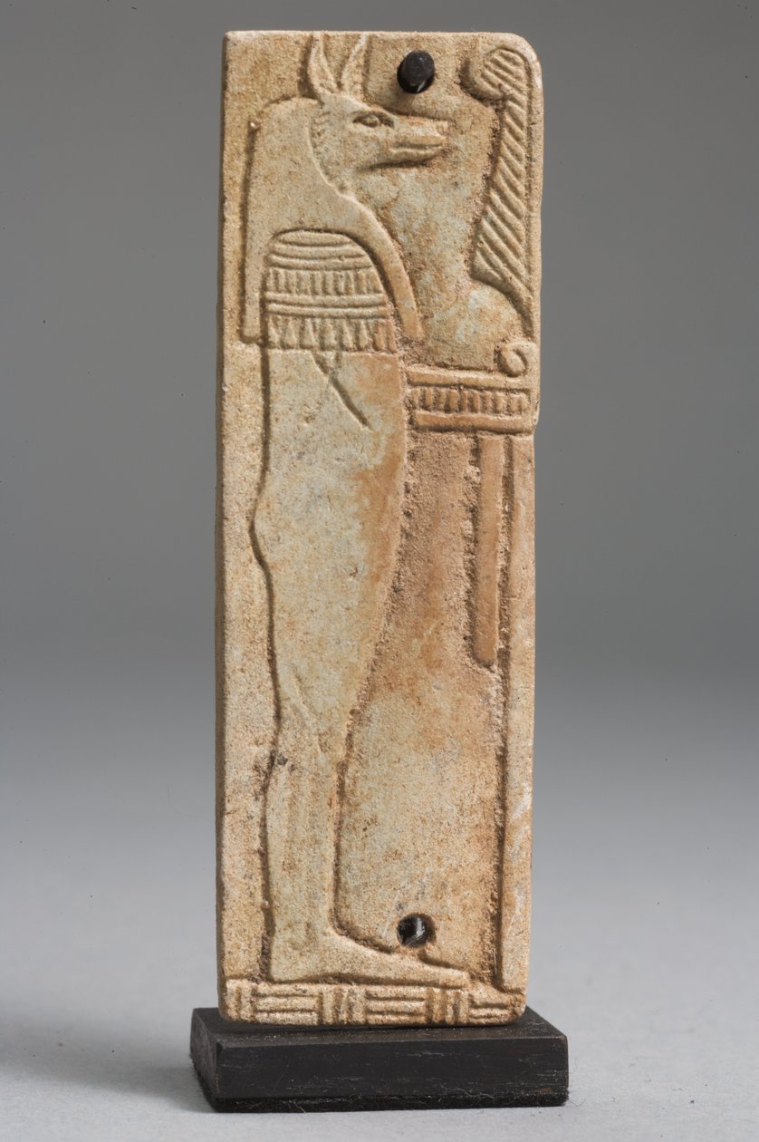 Duamutef Plaketi (fayans) (ayrıca bkz. 325655, 325656 ve 325657) by Late Period Egyptian