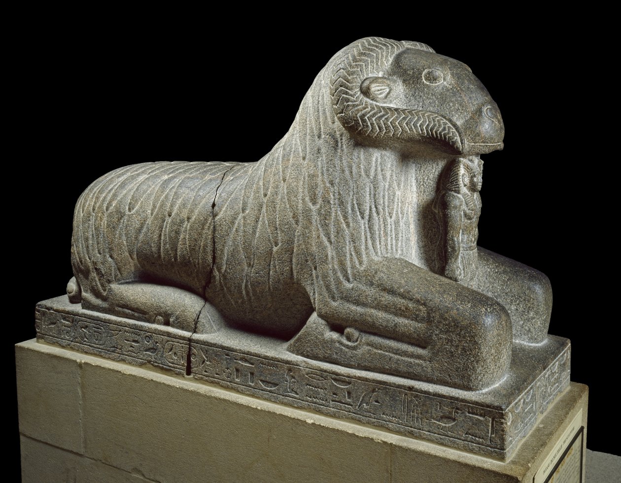 Amun'un koç heykeli, MÖ 680 dolayları (granit) by Late Period Egyptian