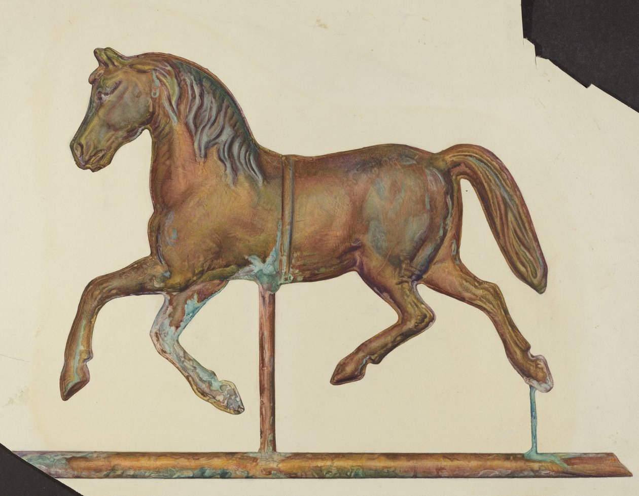 Küçük Metal Rüzgar Gülü, c. 1940. by Laura Bilodeau