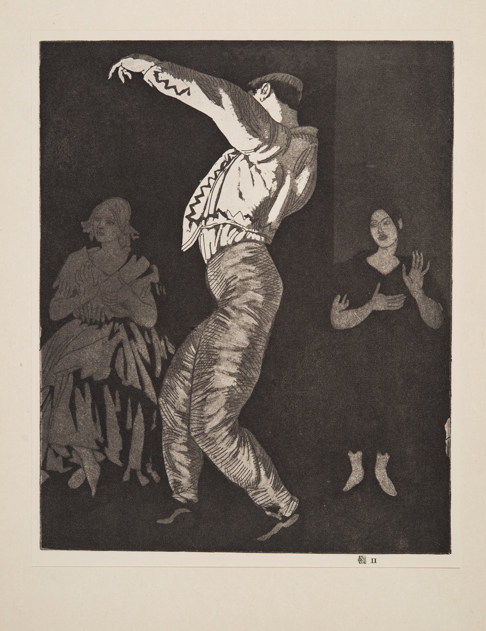 İspanyol Dansçı No. II, pub. 1923. by Laura Knight
