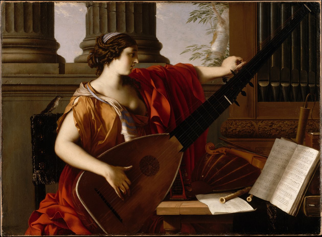 Alegorik Müzik Figürü by Laurent de la Hyre