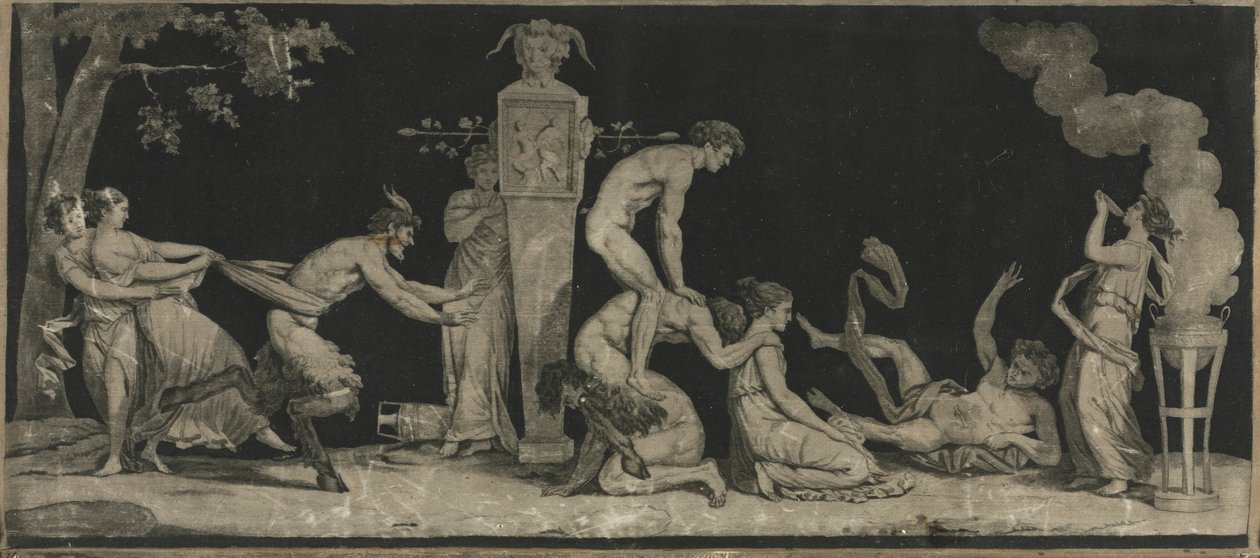 Bacchanal, Leap Frog Oyunu, c. 1785. by Laurent Guyot