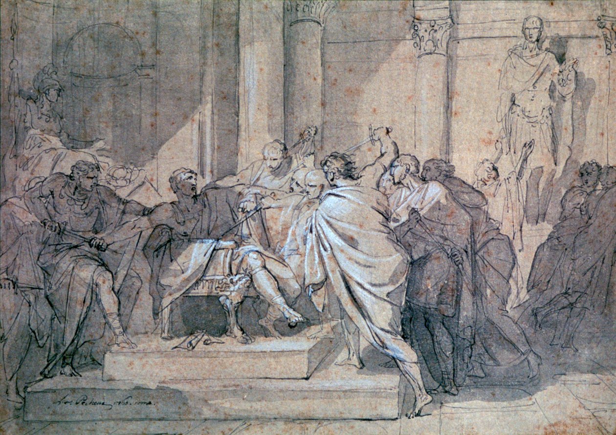 Julius Caesar Suikastı, c1749-1821 by Laurent Pecheux