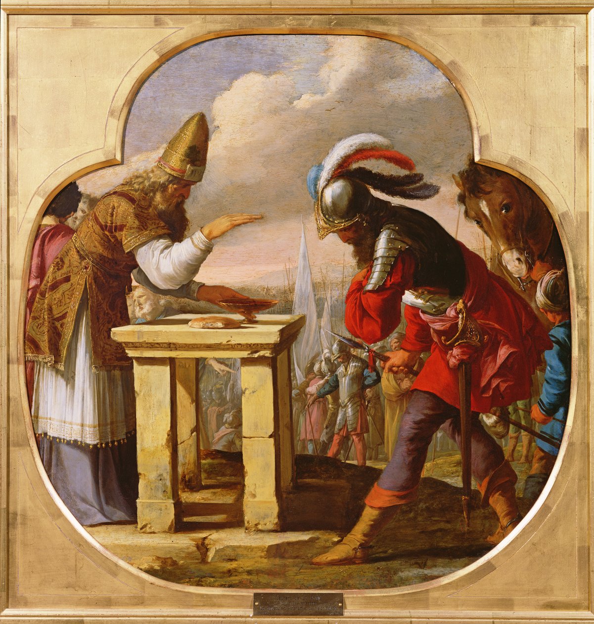 Rannsókn fyrir líbíska Sibyl á hvelfingu Sixtine Chapel, Michelangelo. Skápur teikninga og prenta, Uffizi, Flórens by Laurent de la Hyre