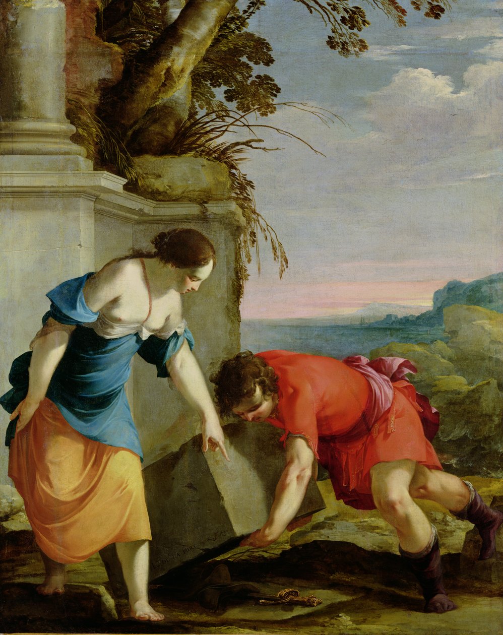 Theseus Babasının Kılıcını Buluyor, 1634 by Laurent de la Hyre