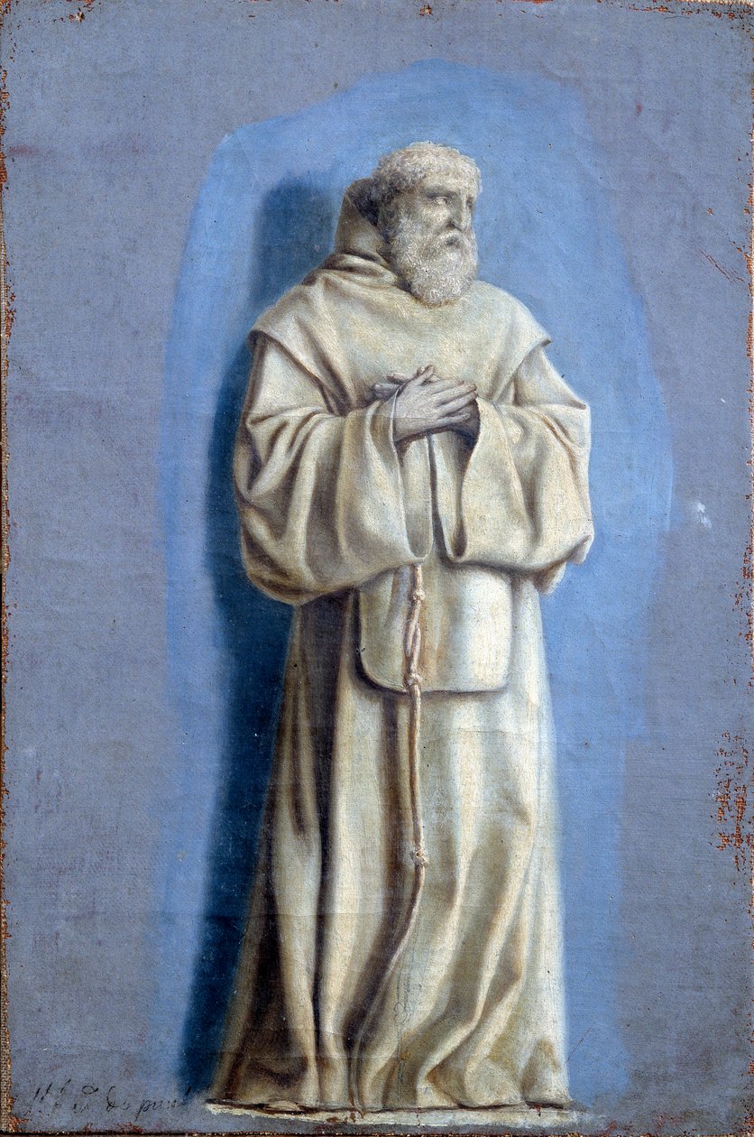 Saint Francois de Paule (1416-1507), Laurent de La Hyre (1606-1656) tarafından tuval üzerine camaieu ile Minimes Resim Düzeni