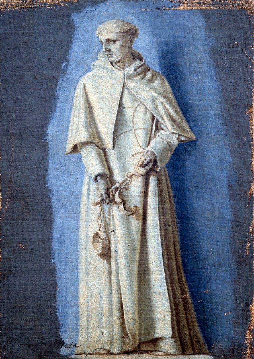 Saint Jean De Matha ayakta zincirleri tutuyor Laurent de La Hyre (1606-1656) tarafından tuval üzerine camaieu ile boyama 17. yüzyıl Güneşi. 0,33 x 0,23 m Paris. Louvre müzesi by Laurent de la Hyre