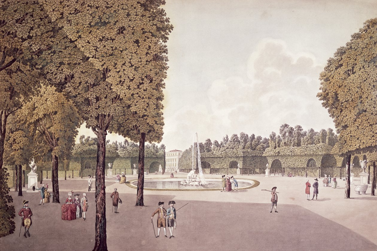 Johann Ziegler tarafından oyulmuş Schonbrunn Bahçesi (c.1750-1812) by Laurenz Janscha
