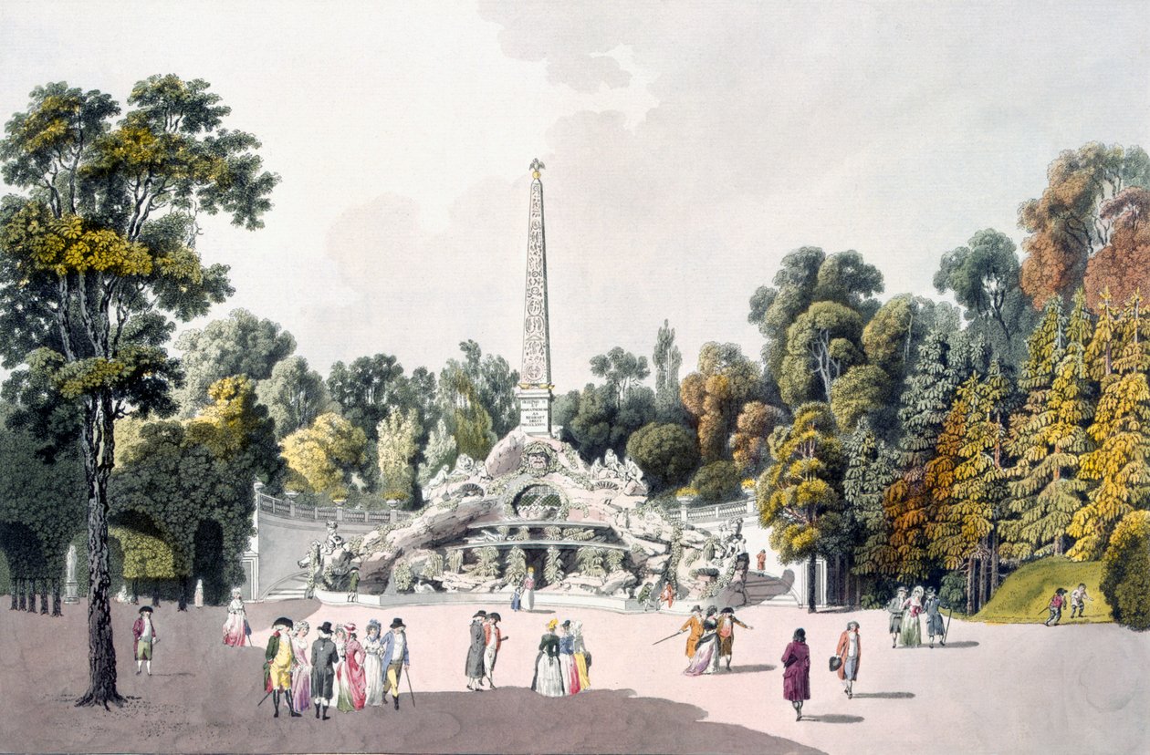 Bahçe manzarası, Schoenbrunn Sarayı, Viyana, 1790