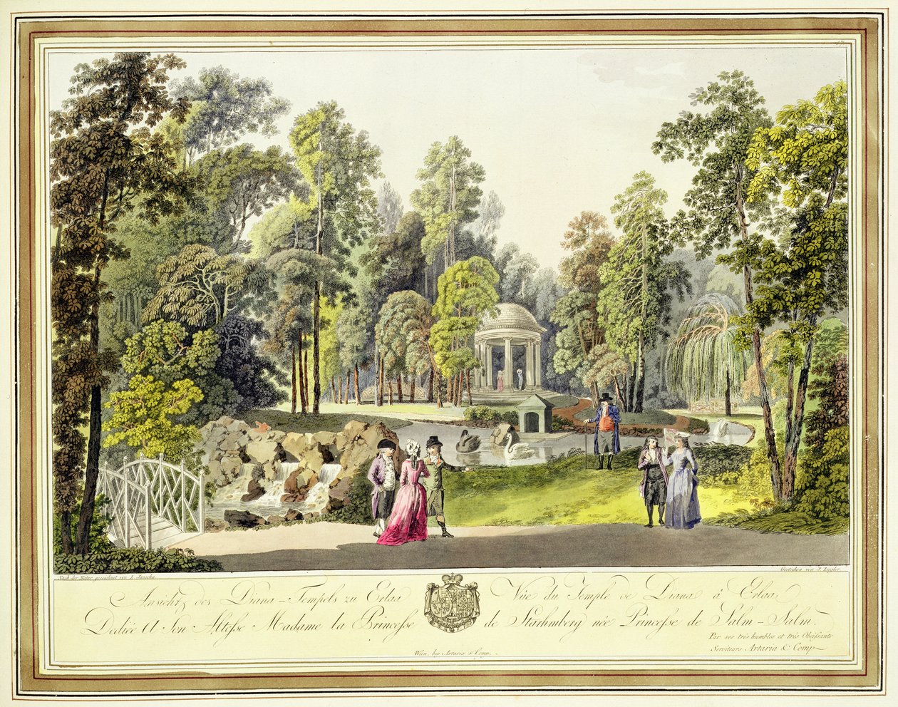 Johann Ziegler tarafından oyulmuş Erlaw'daki Diana Tapınağı'nın görünümü (c.1750-c.1812), c.1790s by Laurenz Janscha