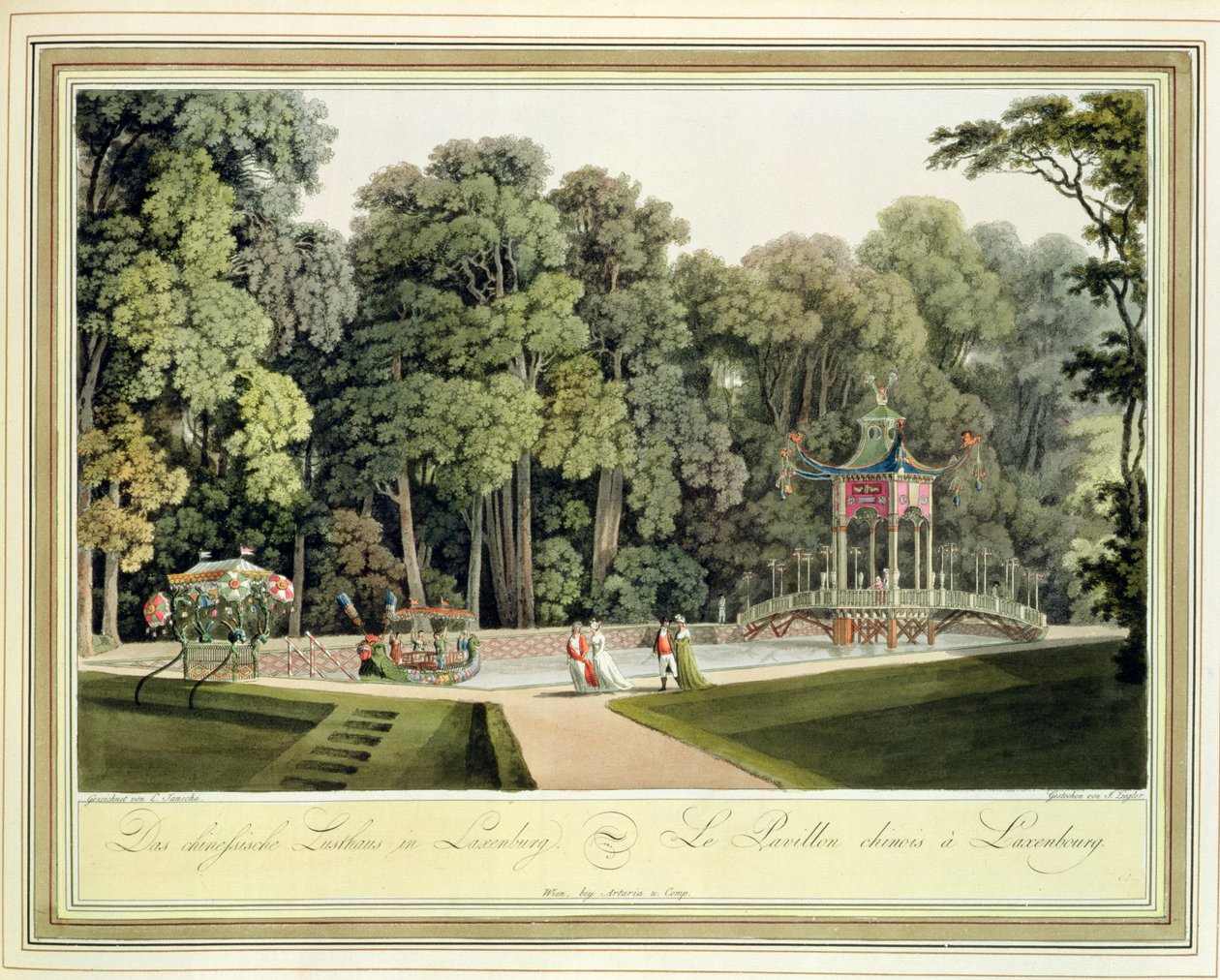 Johann Ziegler tarafından oyulmuş, Viyana, Laxenburg Bahçeleri