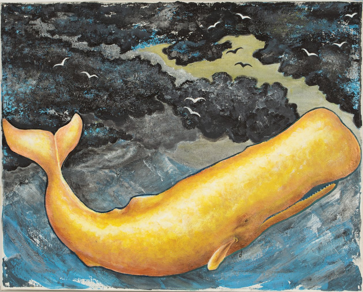 Balina, c.2018 (tuval üzerine akrilik) by Laurie Michaels