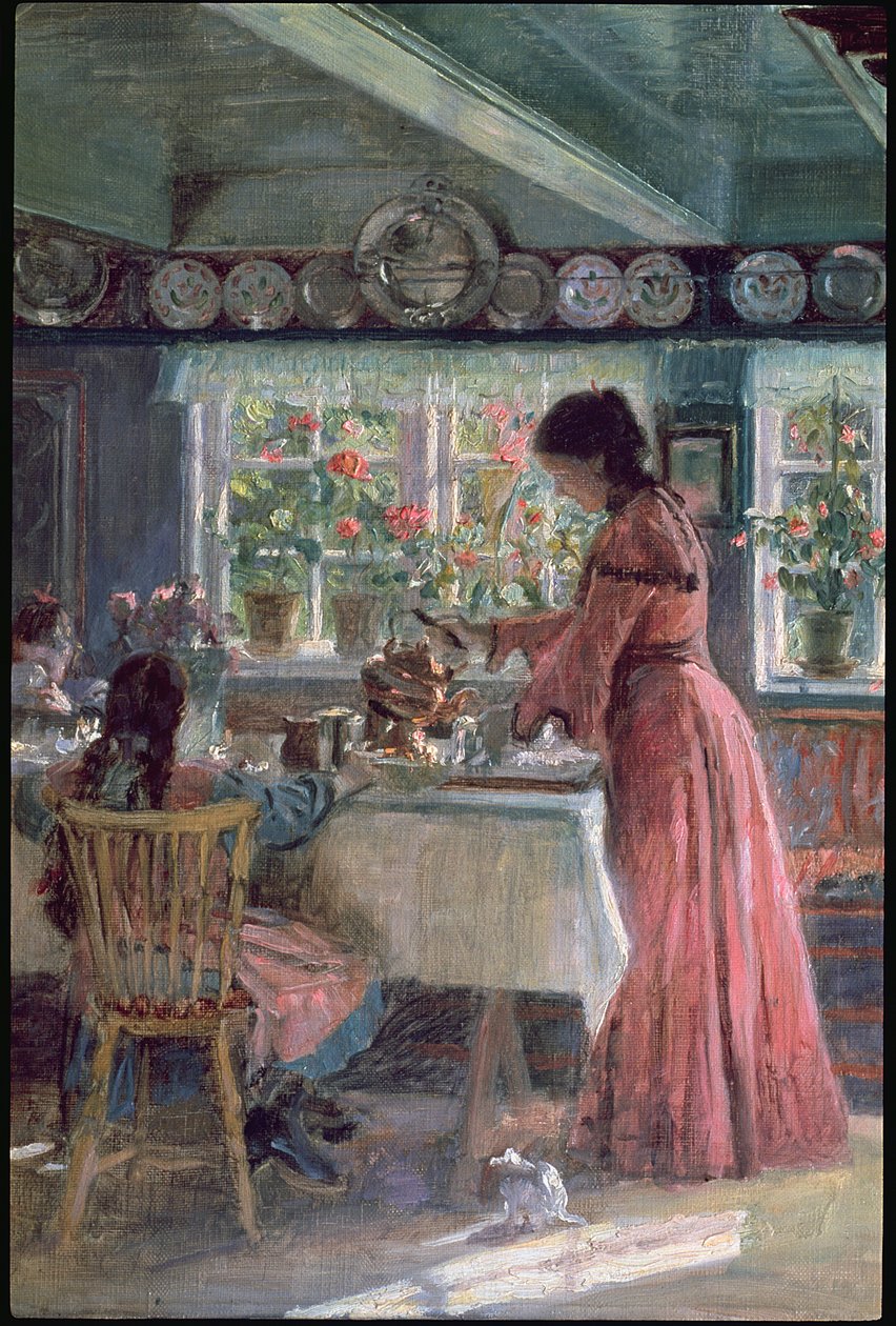 Sabah Kahvesini Dökmek, 1906 by Laurits Regner Tuxen