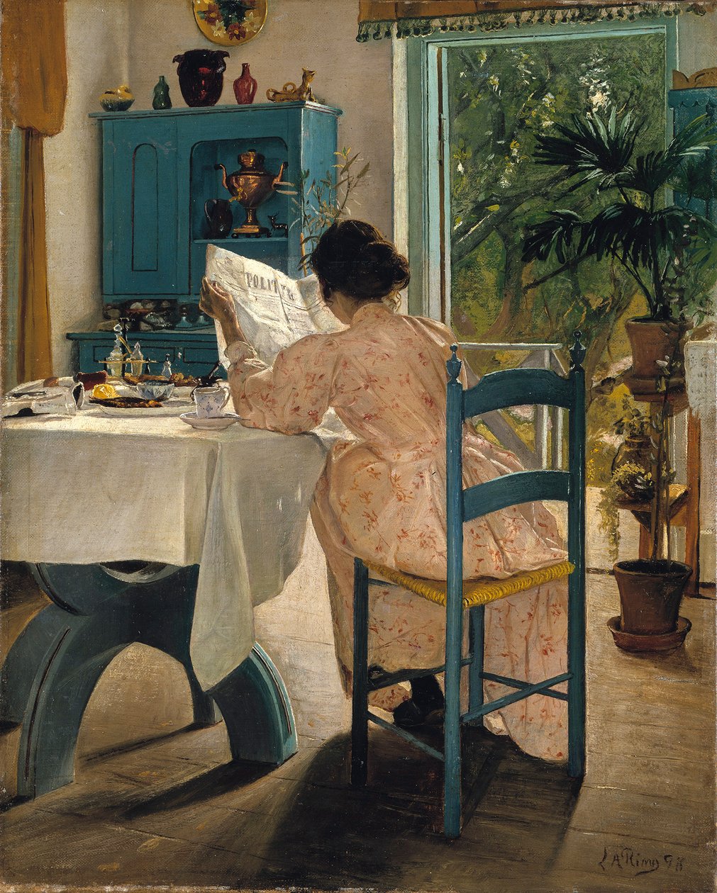 Sabah Gazetesi ile Kahvaltı, 1898. by Laurits Andersen Ring