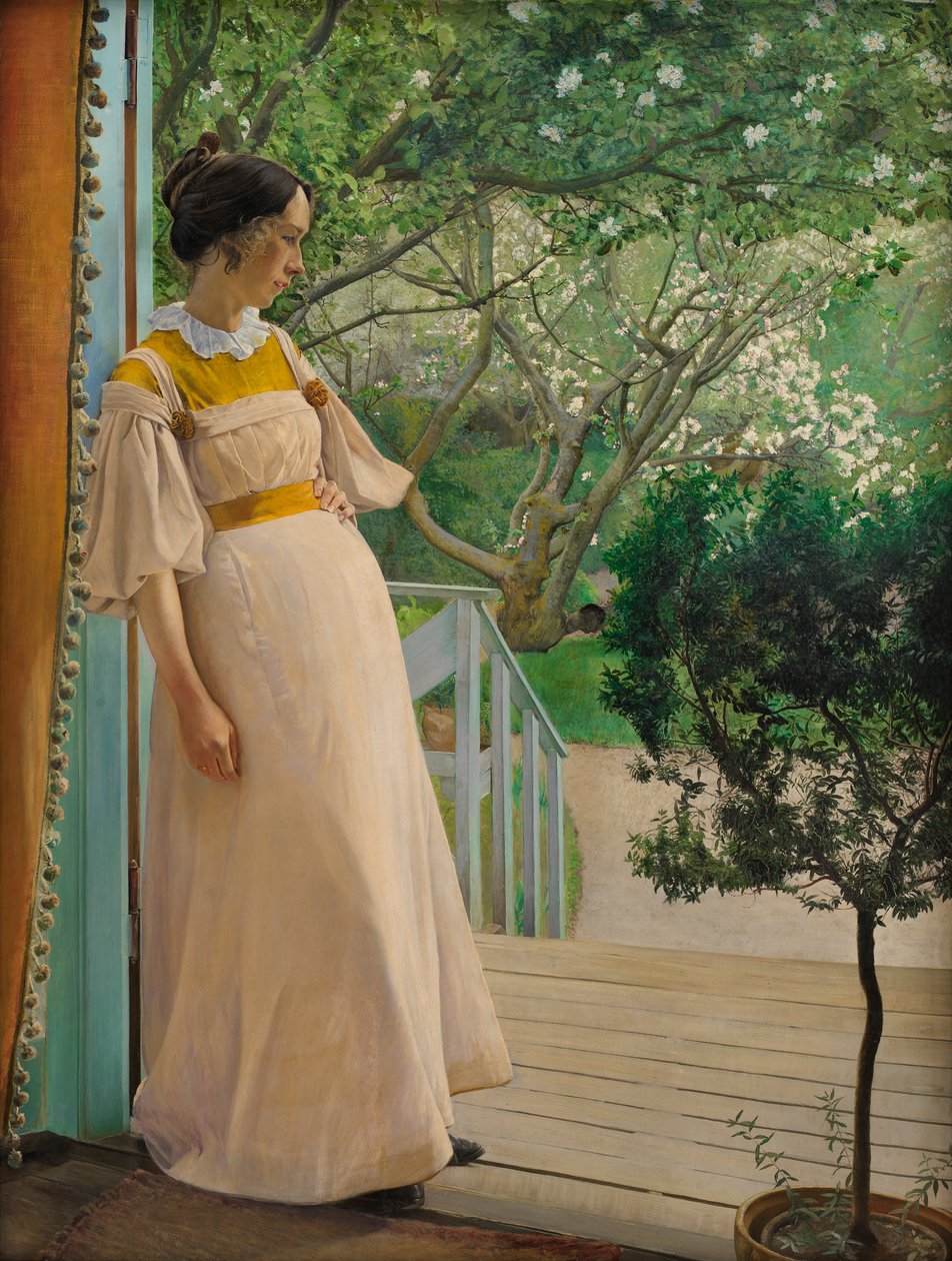 Bahçe kapısında. Sanatçının eşi, 1897. by Laurits Andersen Ring