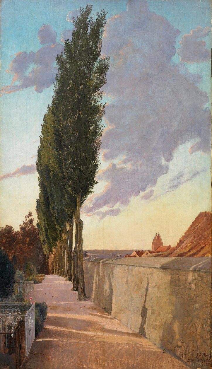 Kavaklar ile manzara. Eylül Akşamı, 1895. by Laurits Andersen Ring