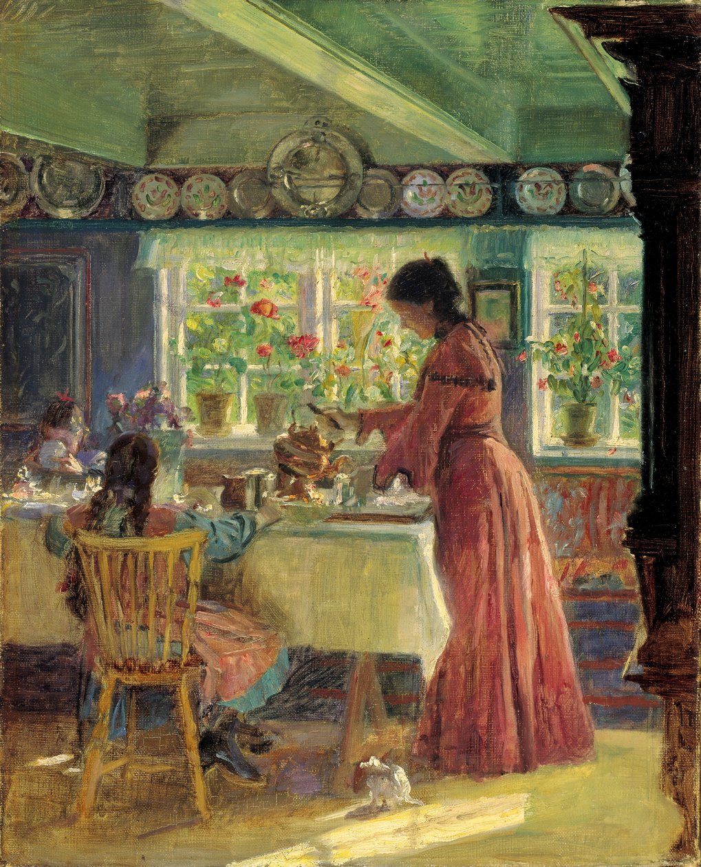 Sabah kahvesini dökmek by Laurits Regner Tuxen