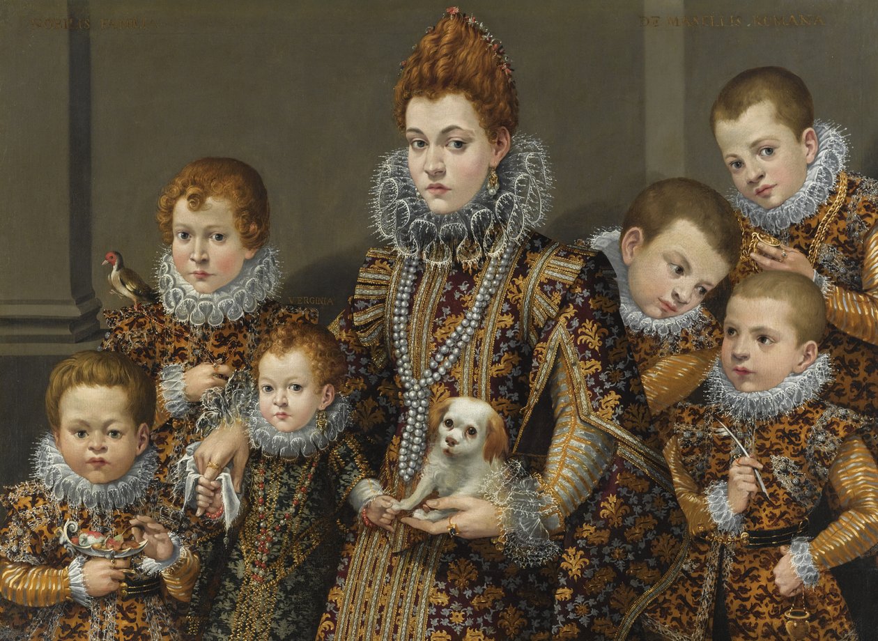 Bianca Degli Utili Maselli ve çocuklarının portresi by Lavinia Fontana
